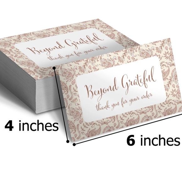 Other - 🍁 25 Premium Cardstock - Beyond Grateful thank you cards 4 x 6 inch